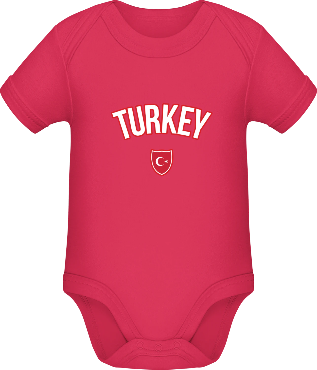 TURKEY Football Fan - Sorbet Sonar SSL organic babybodsuit - Front