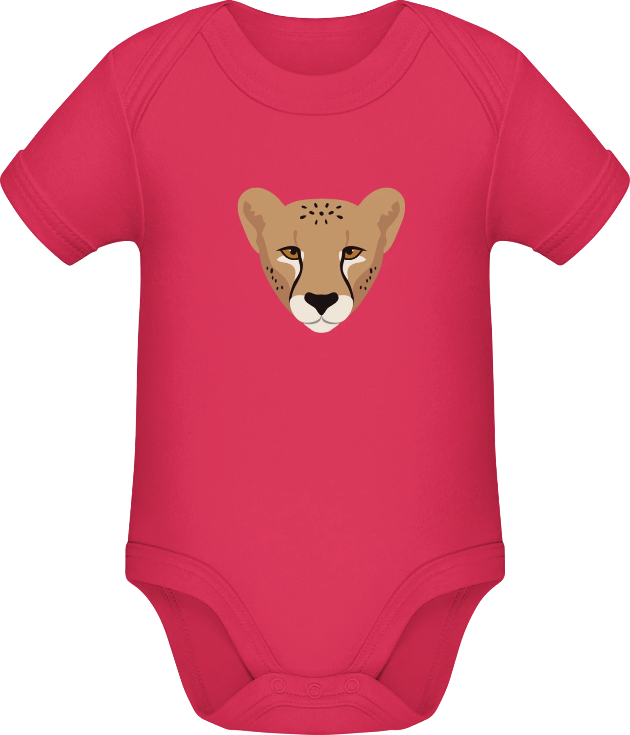 Lioness Head - Sorbet Sonar SSL organic babybodsuit - Front