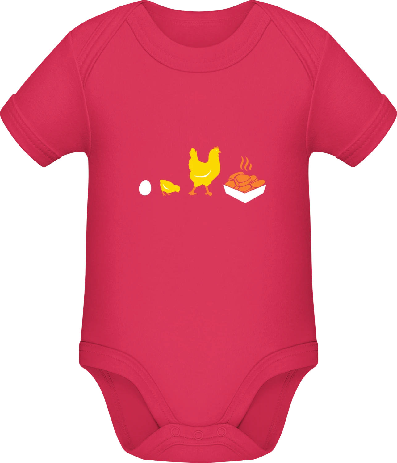 Evolution Chicken To Chicken Nuggets - Sorbet Sonar SSL organic babybodsuit - Front