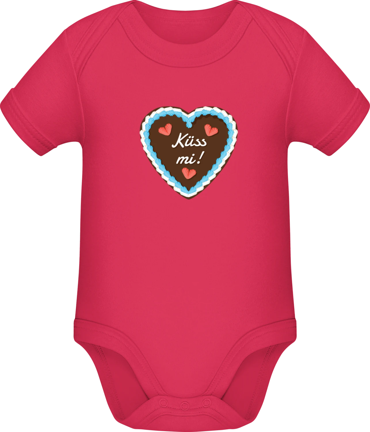 Küss mi Lebkuchenherz - Sorbet Sonar SSL organic babybodsuit - Front