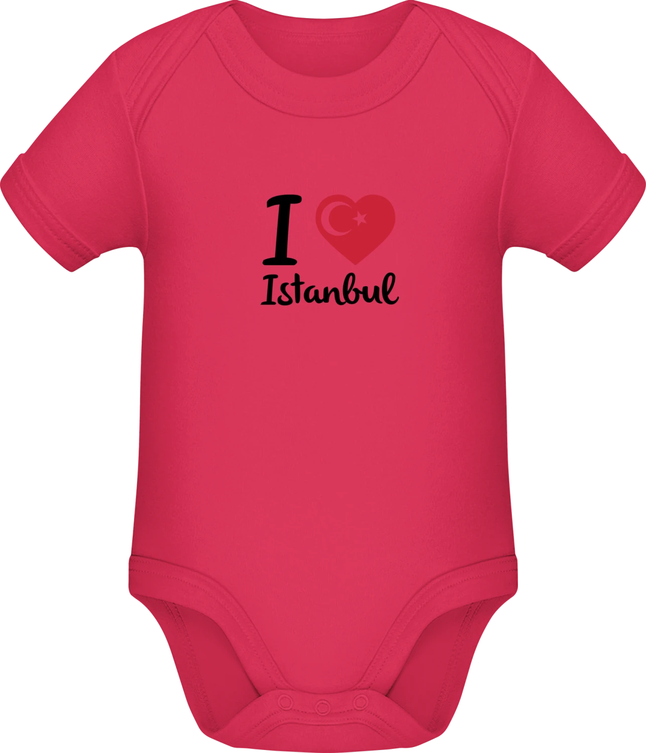 I Love Istanbul Turkey - Sorbet Sonar SSL organic babybodsuit - Front