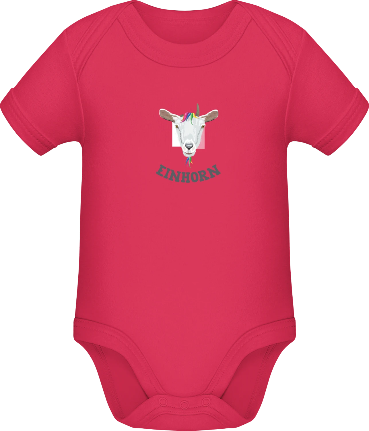 Einhorn Ziege - Sorbet Sonar SSL organic babybodsuit - Front