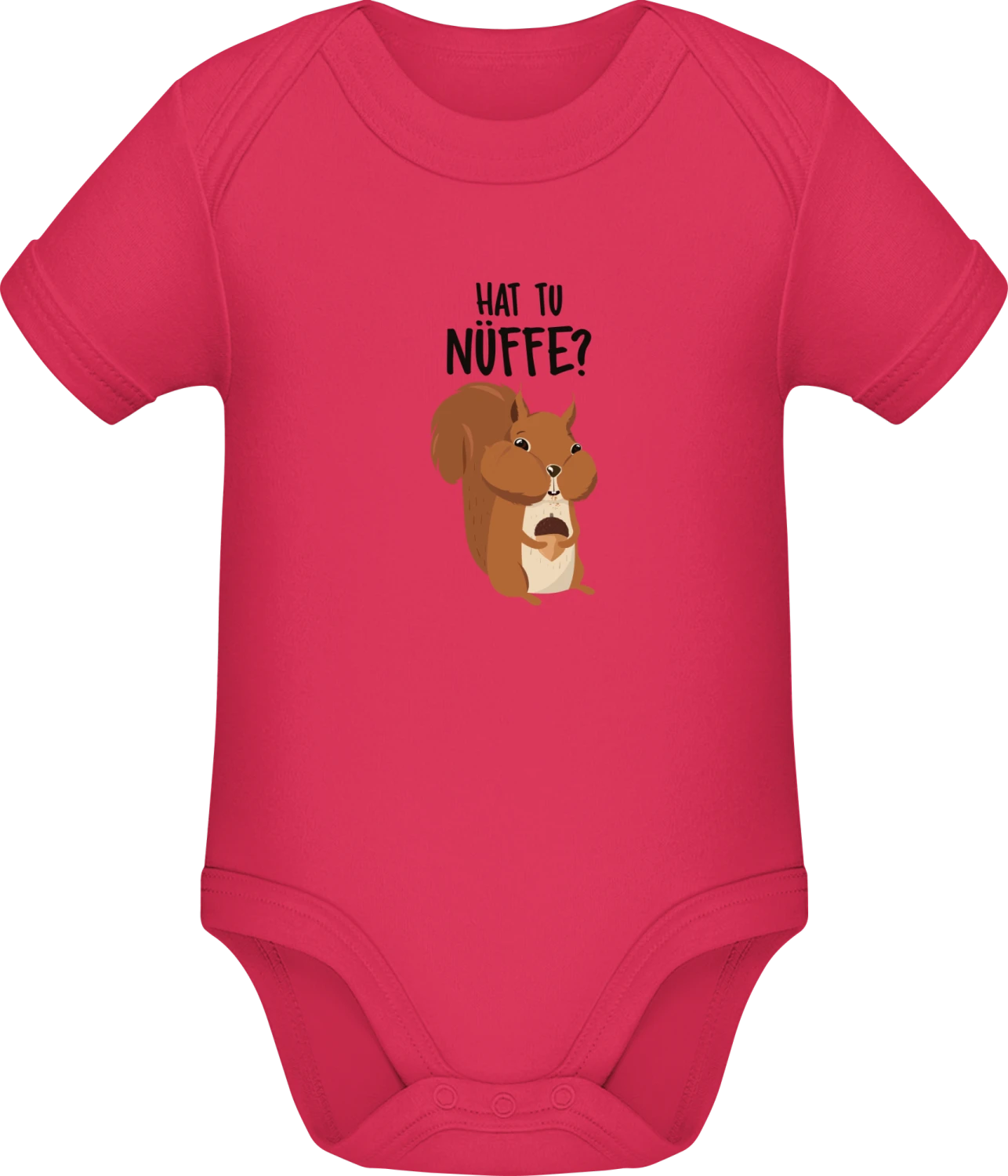 Hat Tu Nüffe. Eichhörnchen - Sorbet Sonar SSL organic babybodsuit - Front