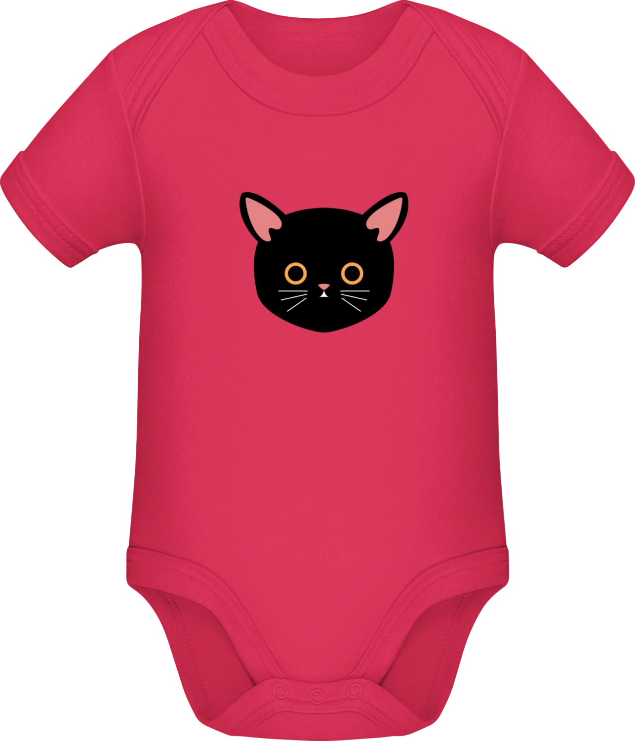 Cute Black Cat - Sorbet Sonar SSL organic babybodsuit - Front