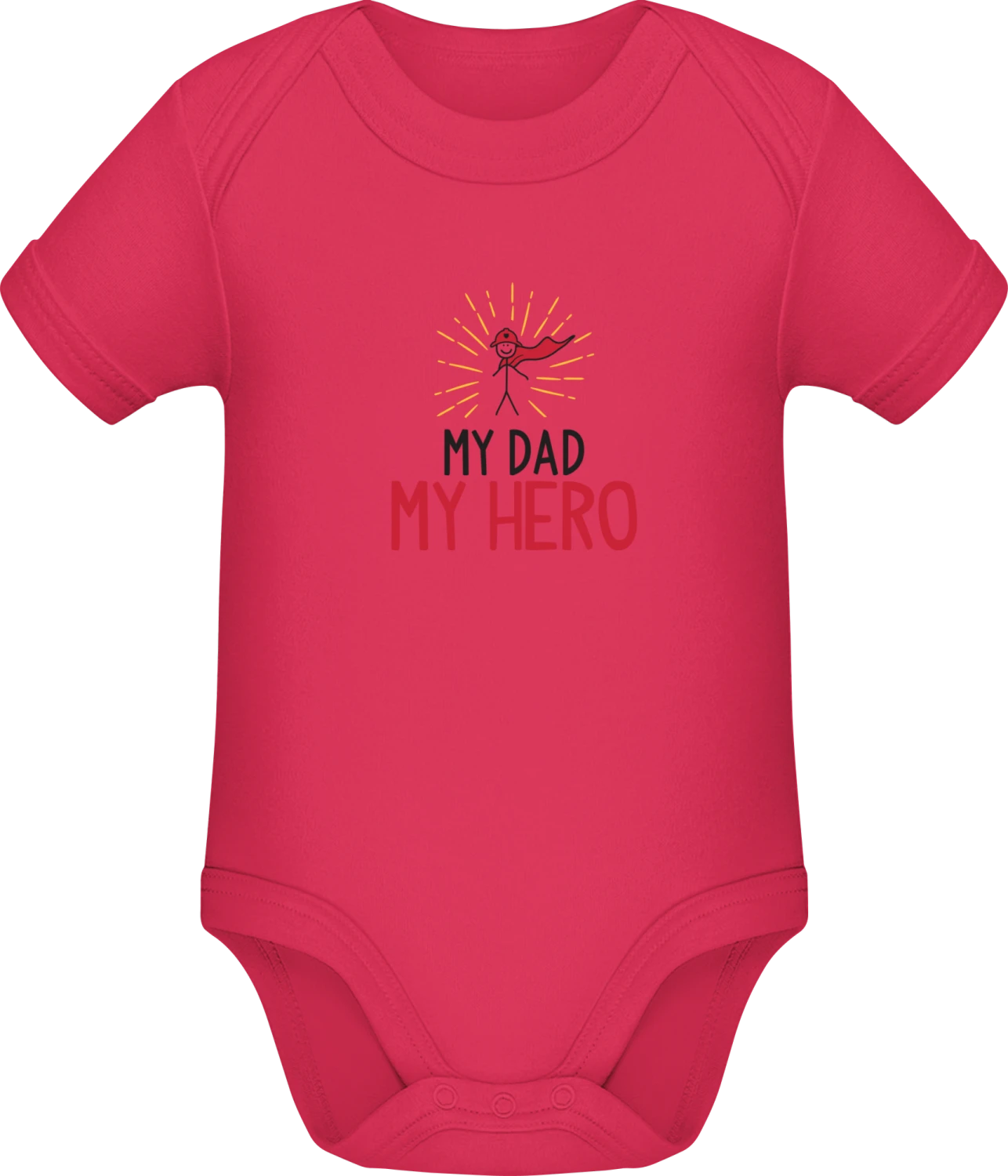 My Dad My Hero - Sorbet Sonar SSL organic babybodsuit - Front