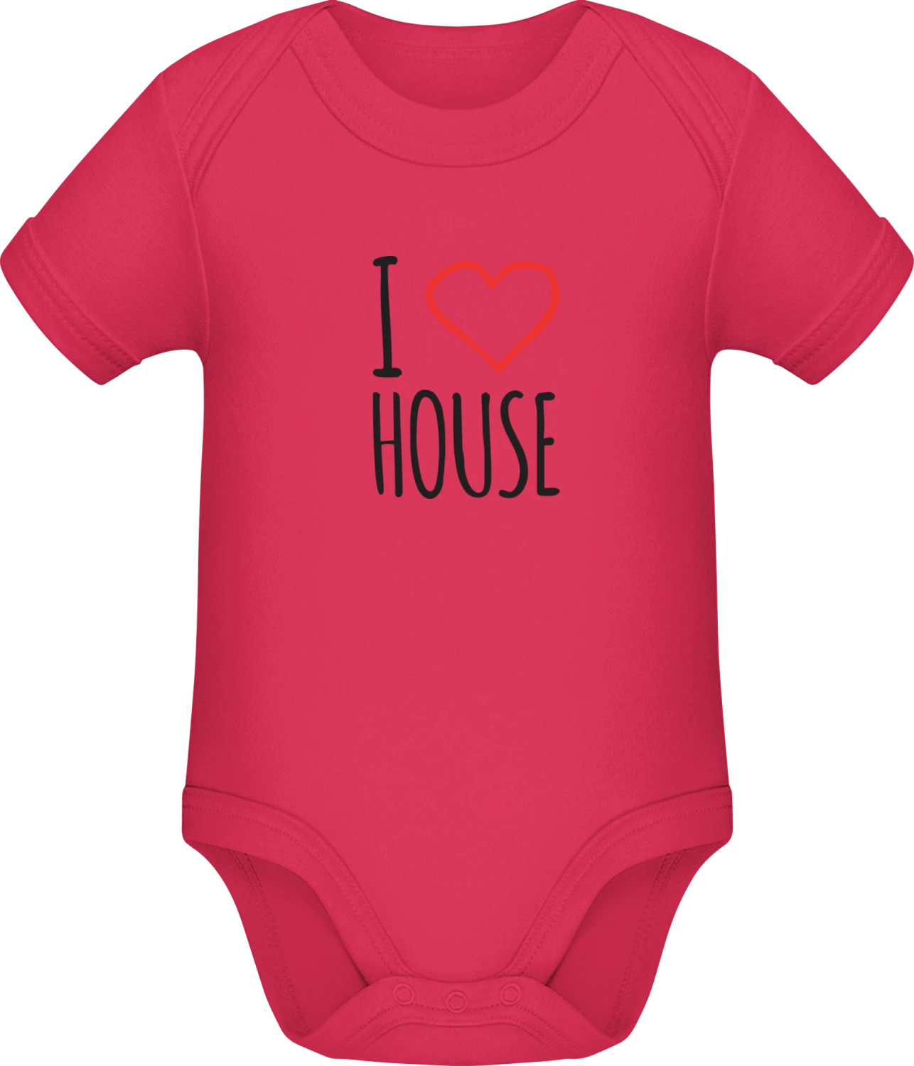 I Love House - Sorbet Sonar SSL organic babybodsuit - Front