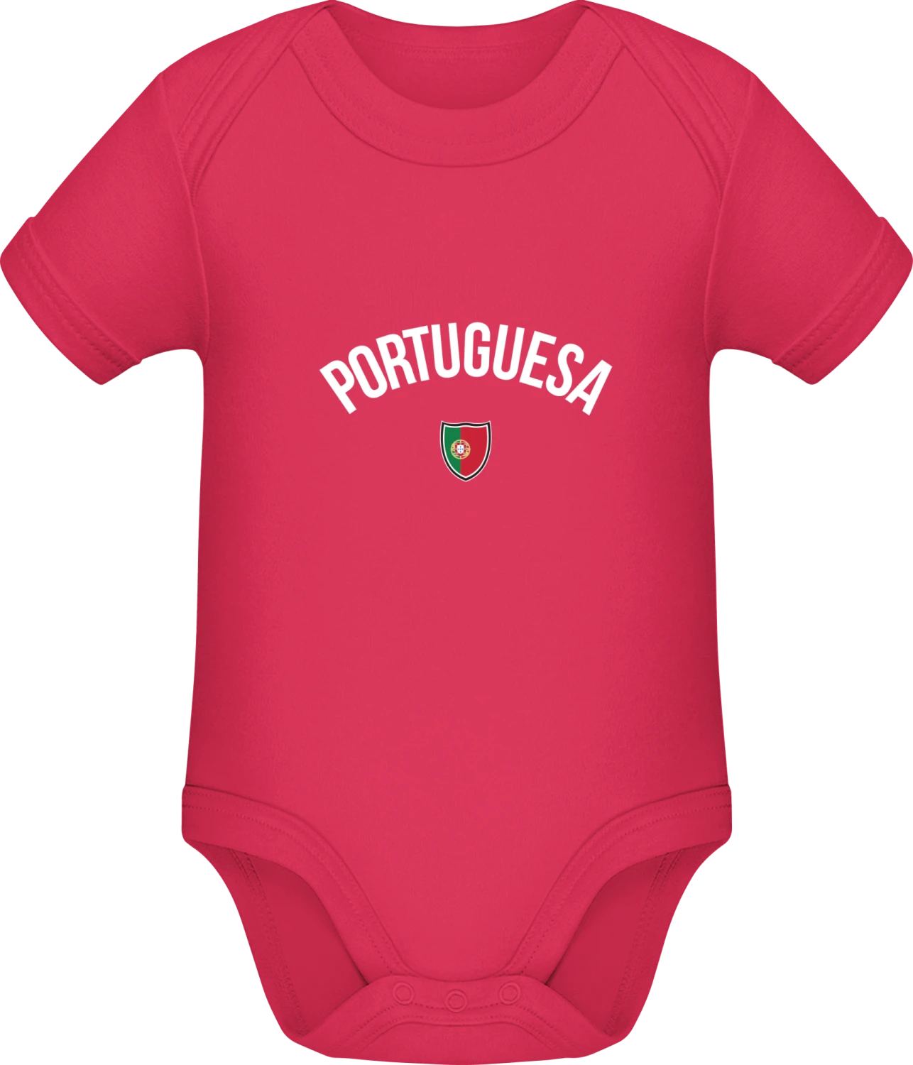 PORTUGUESA Flag Fan - Sorbet Sonar SSL organic babybodsuit - Front