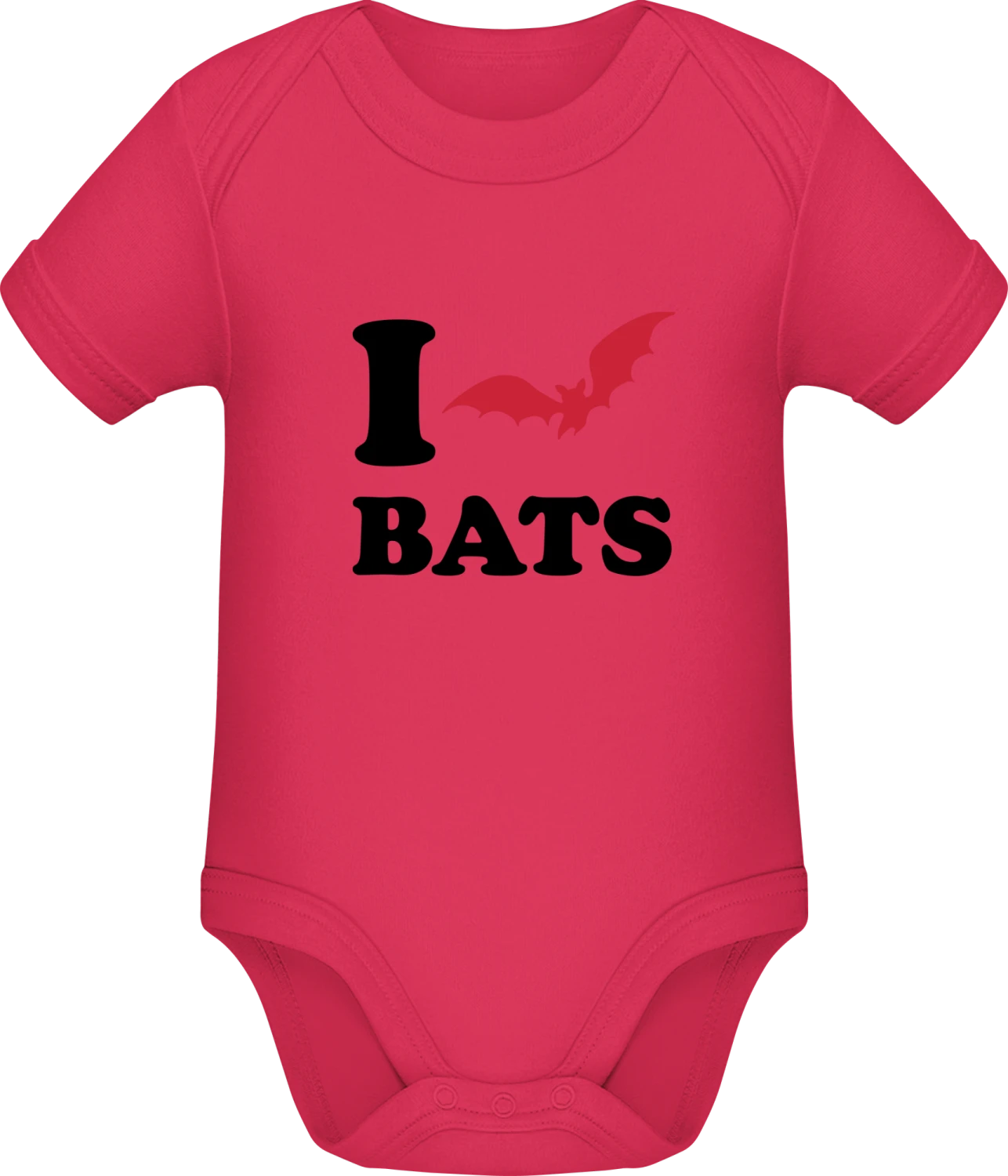 I Love Bats - Sorbet Sonar SSL organic babybodsuit - Front