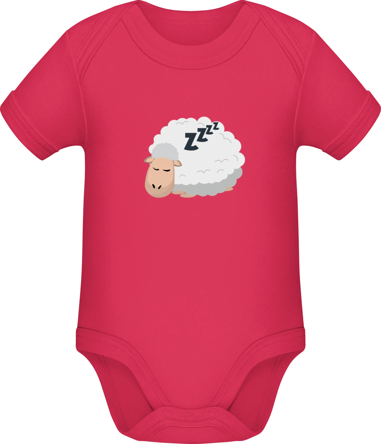 Sleeping Sheep - Sorbet Sonar SSL organic babybodsuit - Front