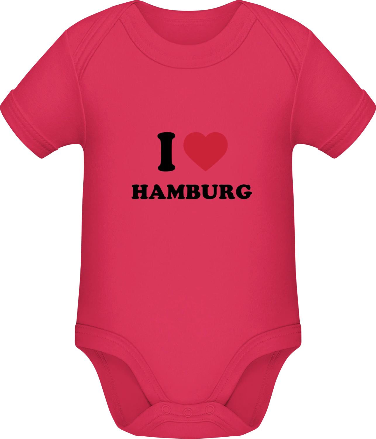 I Love Heart Hamburg - Sorbet Sonar SSL organic babybodsuit - Front