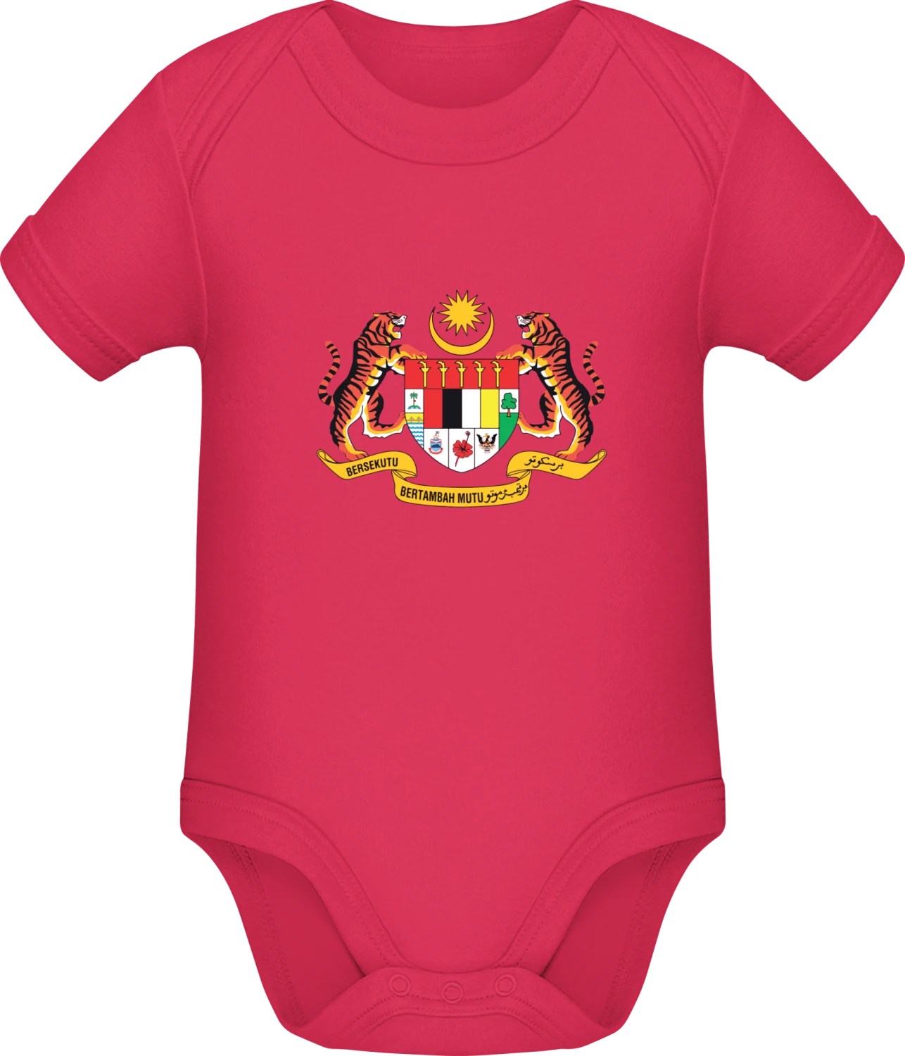 Malaysia Coat of Arms - Sorbet Sonar SSL organic babybodsuit - Front