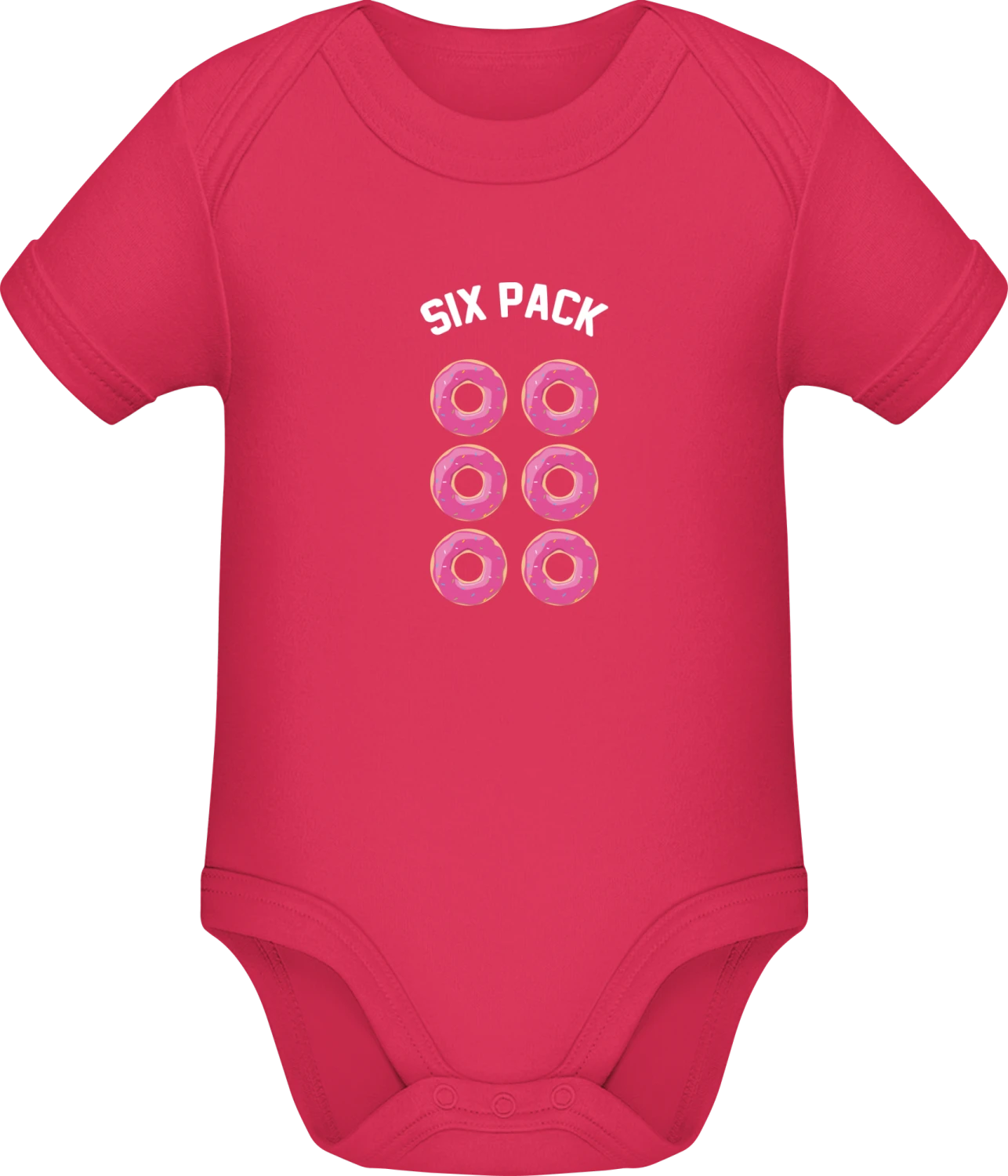 Six Pack Donut - Sorbet Sonar SSL organic babybodsuit - Front