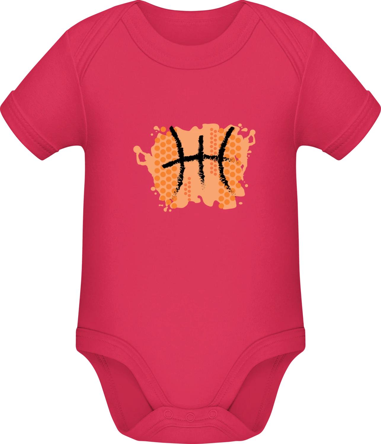 Basketball Splash - Sorbet Sonar SSL organic babybodsuit - Front