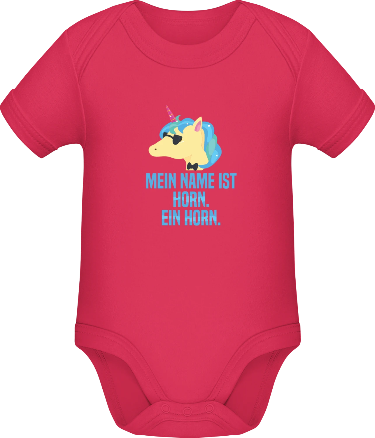 Mein Name ist Horn. Ein Horn - Sorbet Sonar SSL organic babybodsuit - Front