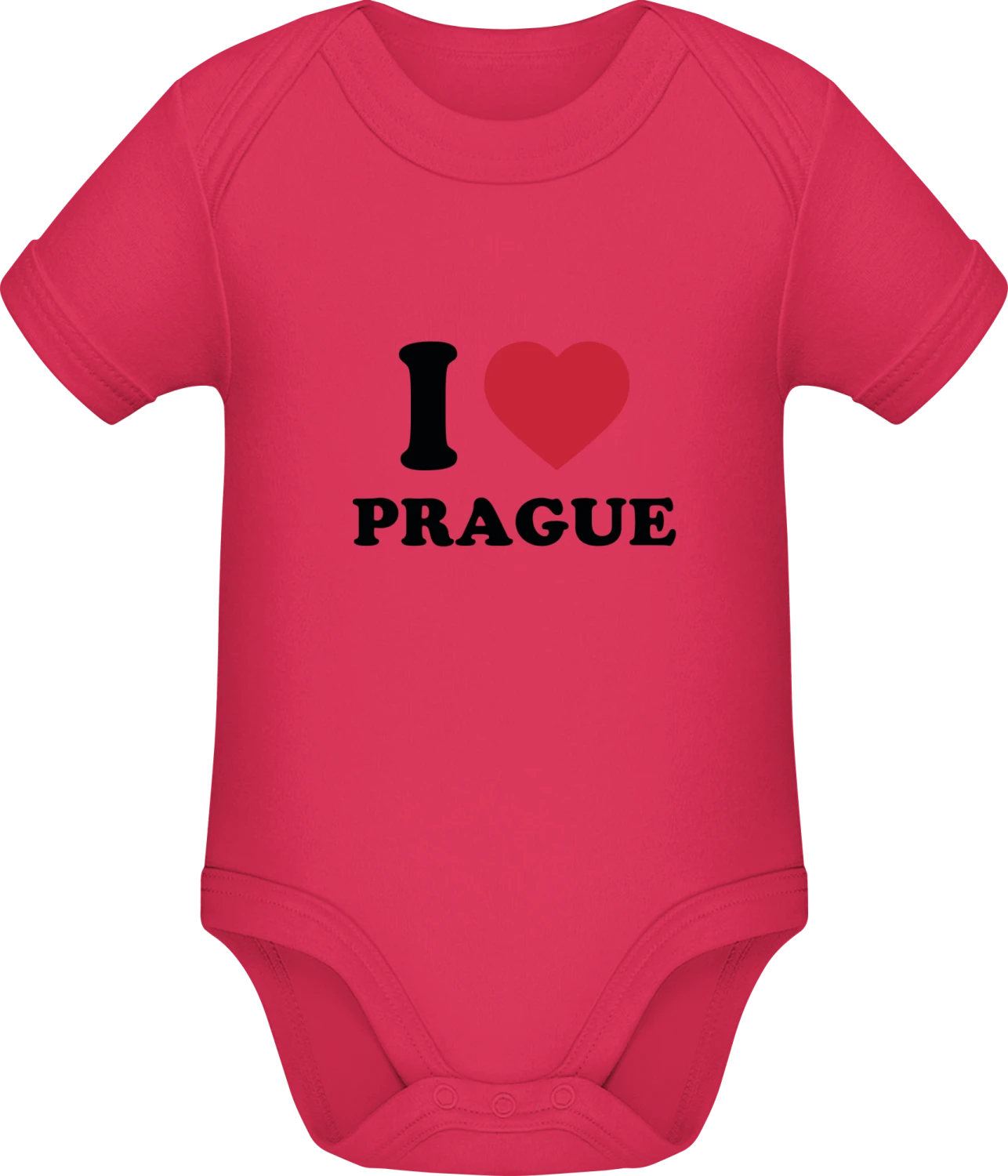 I Love Prague - Sorbet Sonar SSL organic babybodsuit - Front