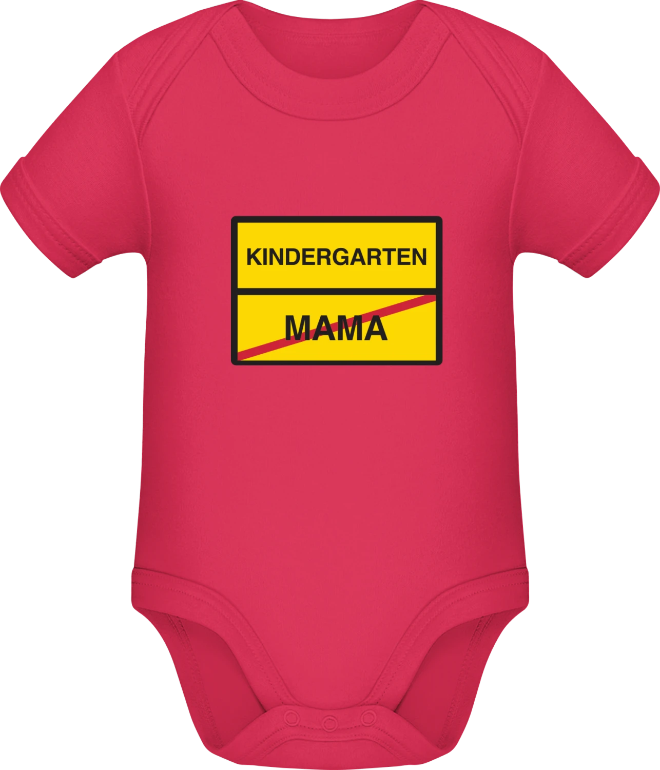 Ortsschild Kindergarten - Sorbet Sonar SSL organic babybodsuit - Front