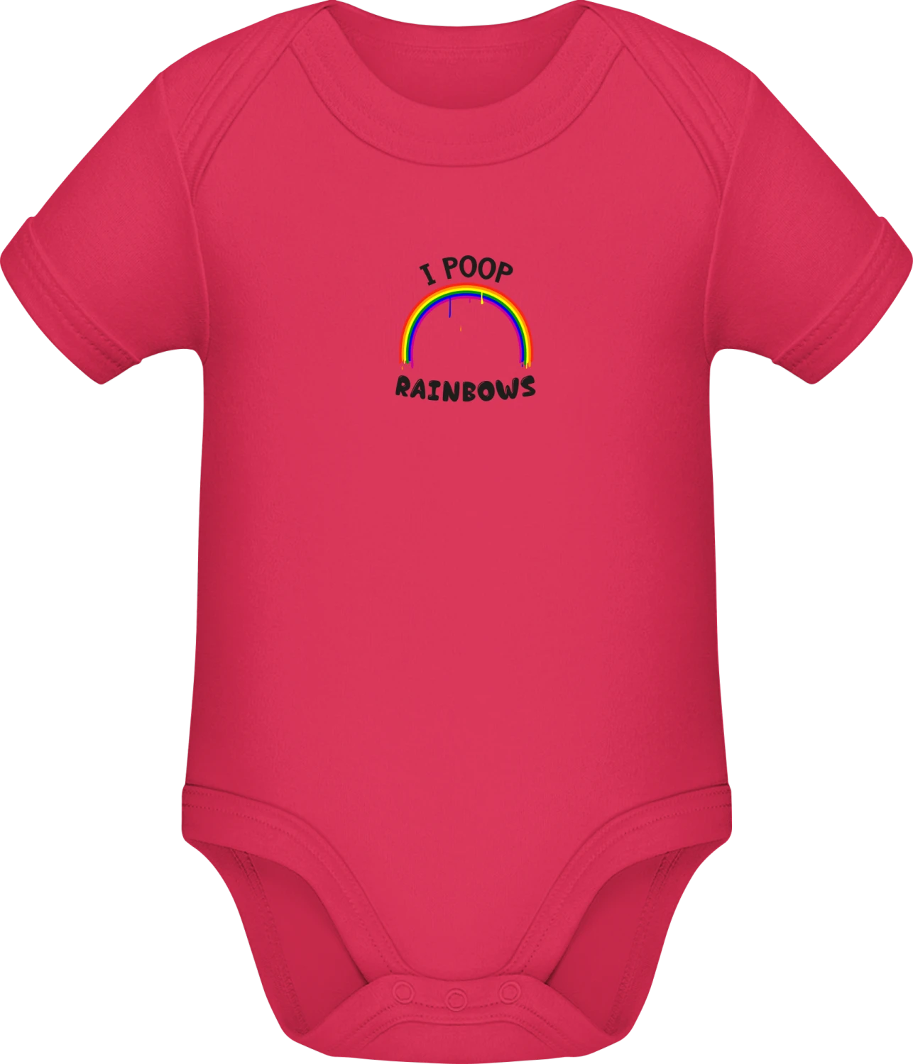 I Poop Rainbows - Sorbet Sonar SSL organic babybodsuit - Front