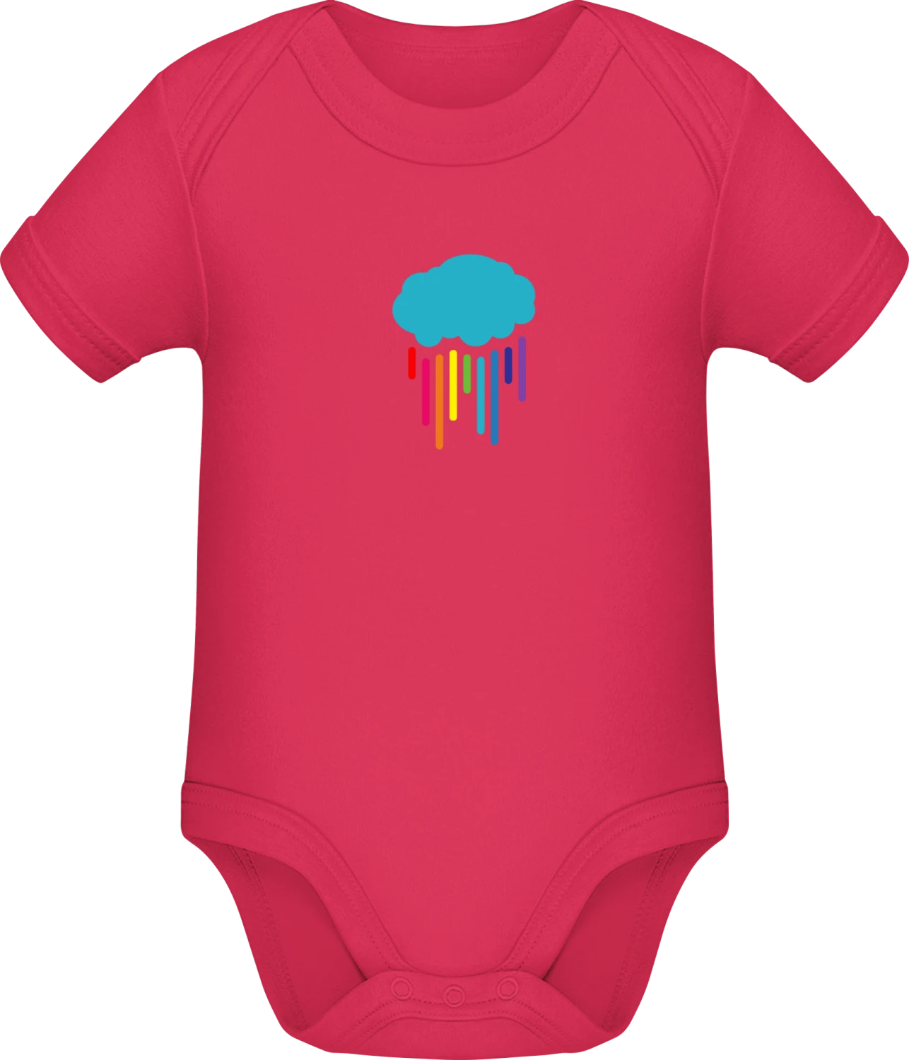 Cloud Rainbow Rain - Sorbet Sonar SSL organic babybodsuit - Front