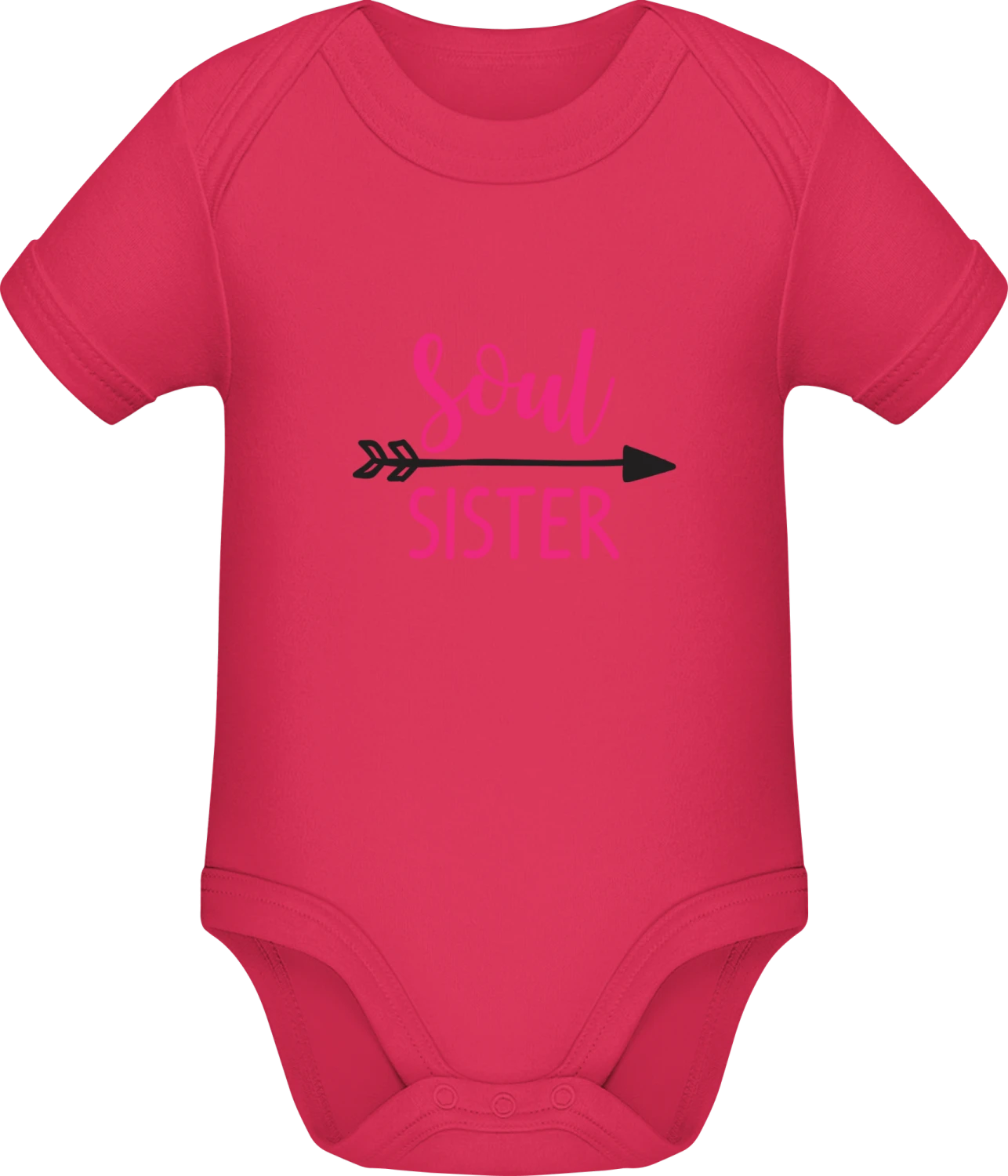 Soul Sister Left - Sorbet Sonar SSL organic babybodsuit - Front