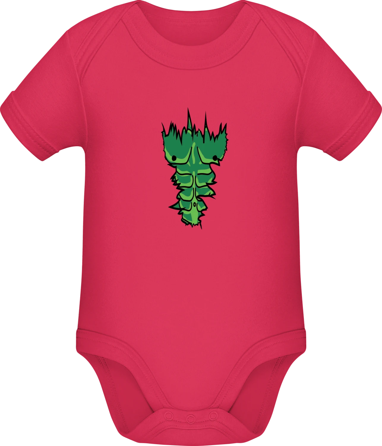 Green Monster Muscles - Sorbet Sonar SSL organic babybodsuit - Front