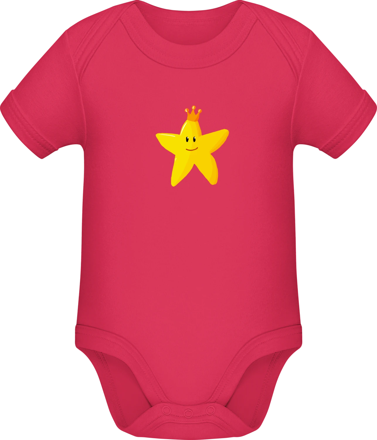 Star Crown Happy - Sorbet Sonar SSL organic babybodsuit - Front