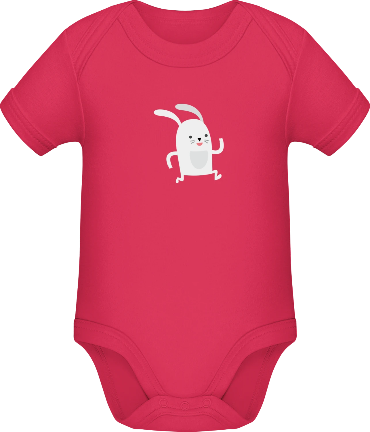 Bunny Character - Sorbet Sonar SSL organic babybodsuit - Front