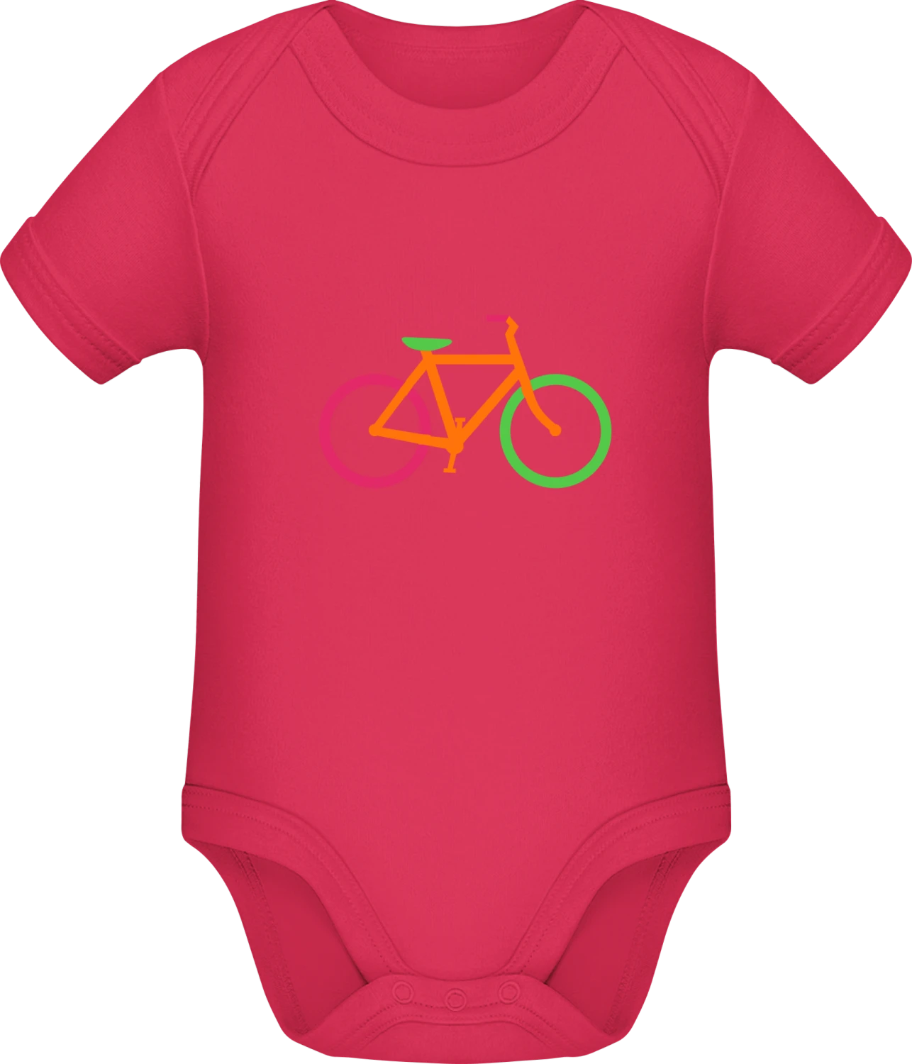 Colored Bike Hipster - Sorbet Sonar SSL organic babybodsuit - Front