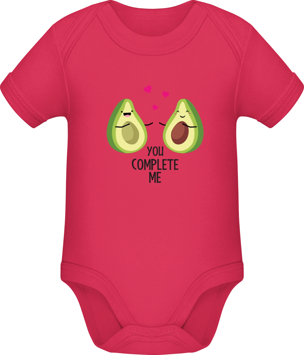 You Complete Me Avocados - Sorbet Sonar SSL organic babybodsuit - Front