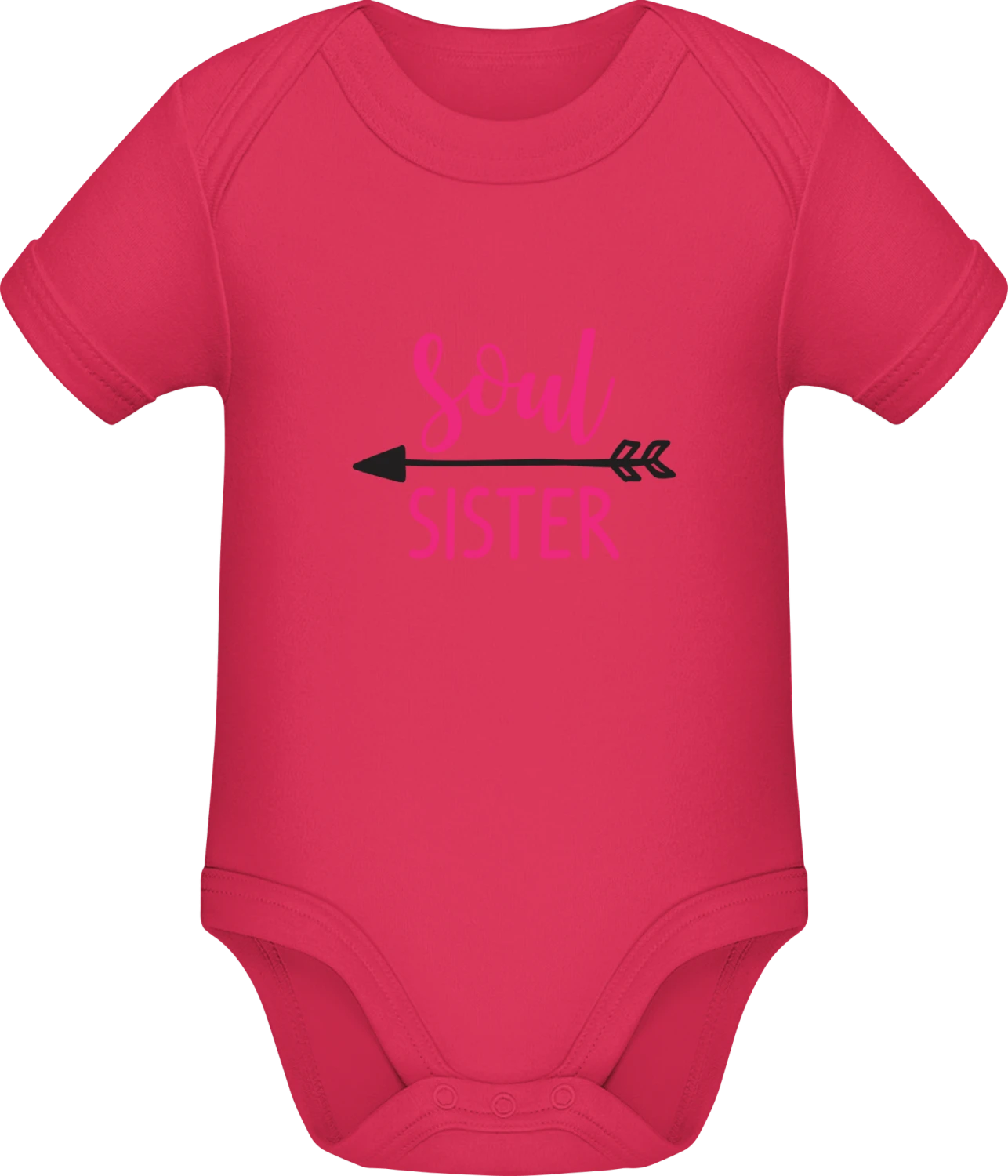 Soul Sister Right - Sorbet Sonar SSL organic babybodsuit - Front