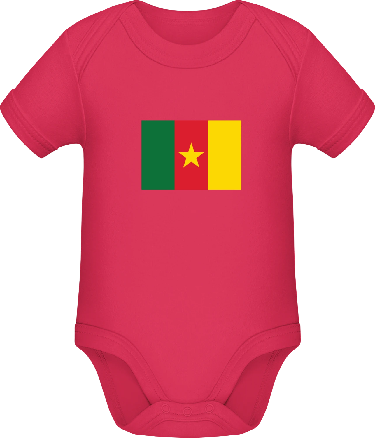 Cameroon Flag - Sorbet Sonar SSL organic babybodsuit - Front