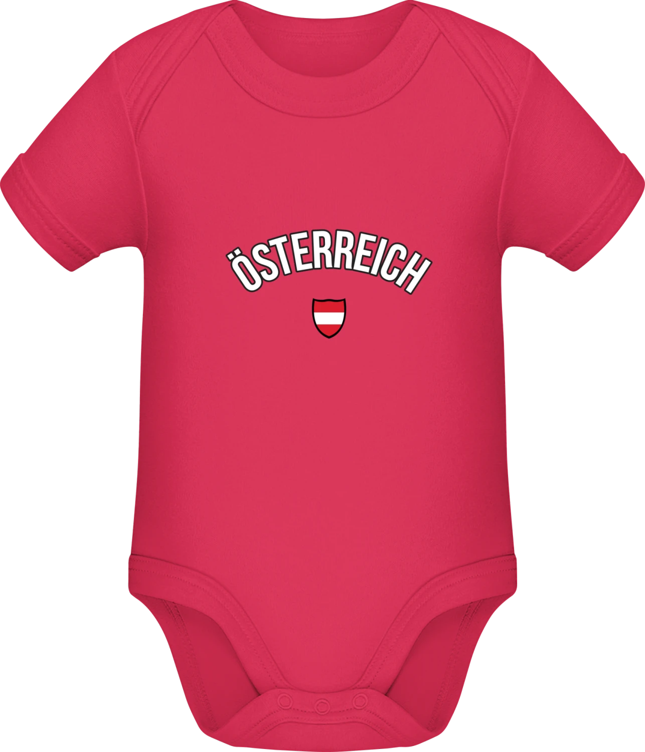 ÖSTERREICH Flag Fan - Sorbet Sonar SSL organic babybodsuit - Front