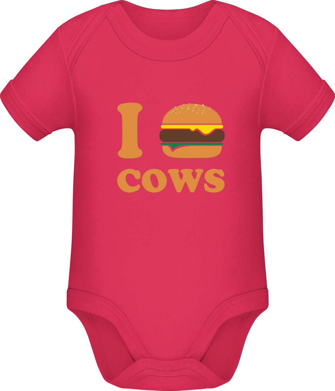 I Eat Cows - Sorbet Sonar SSL organic babybodsuit - Front