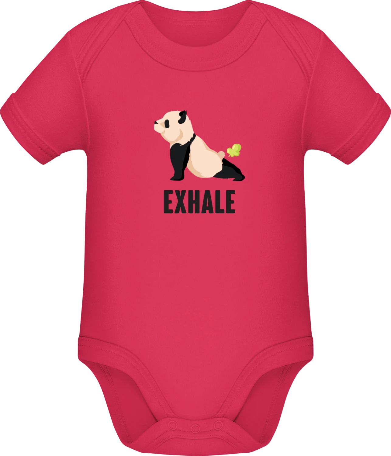 Panda Exhale Yoga - Sorbet Sonar SSL organic babybodsuit - Front