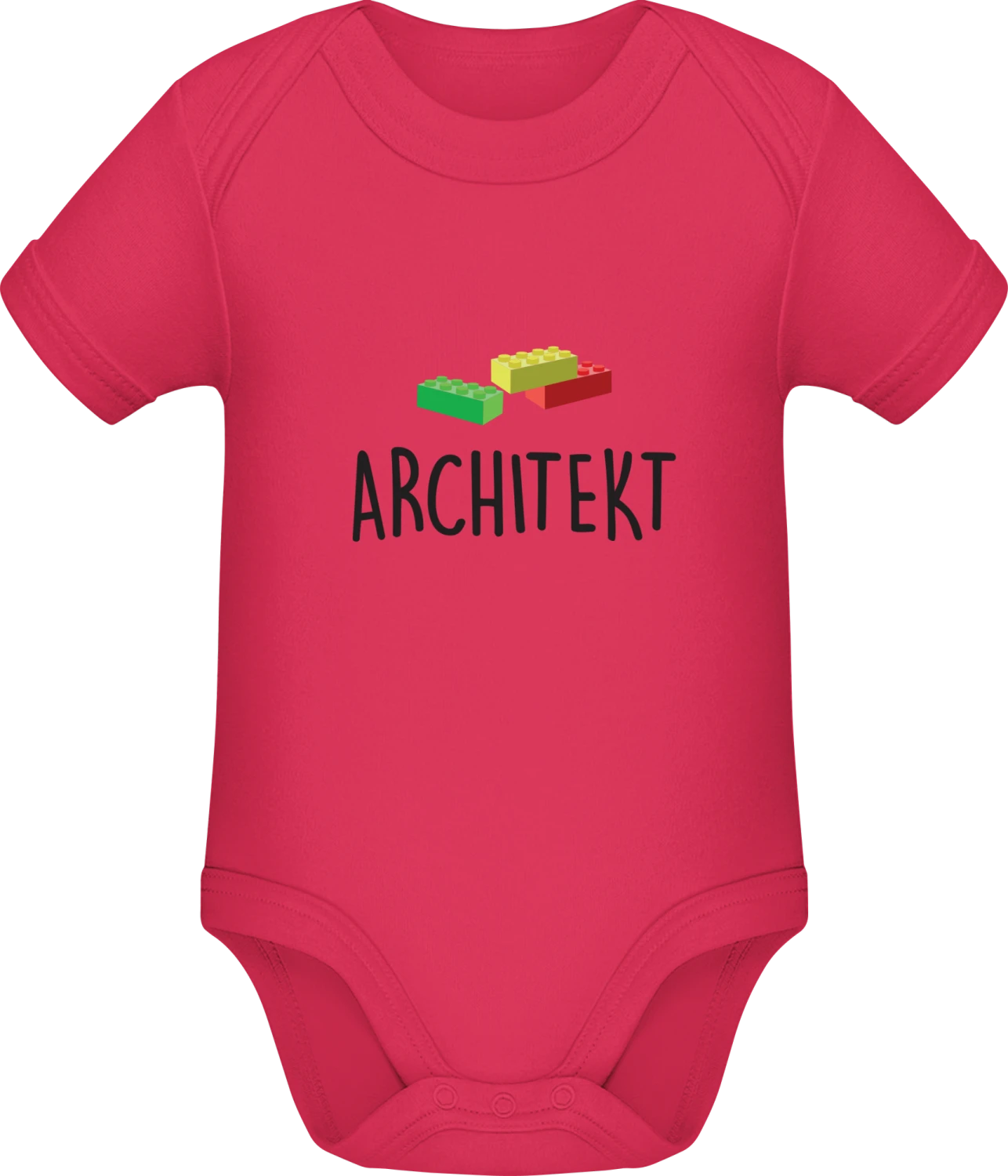 Architekt Bausteine - Sorbet Sonar SSL organic babybodsuit - Front