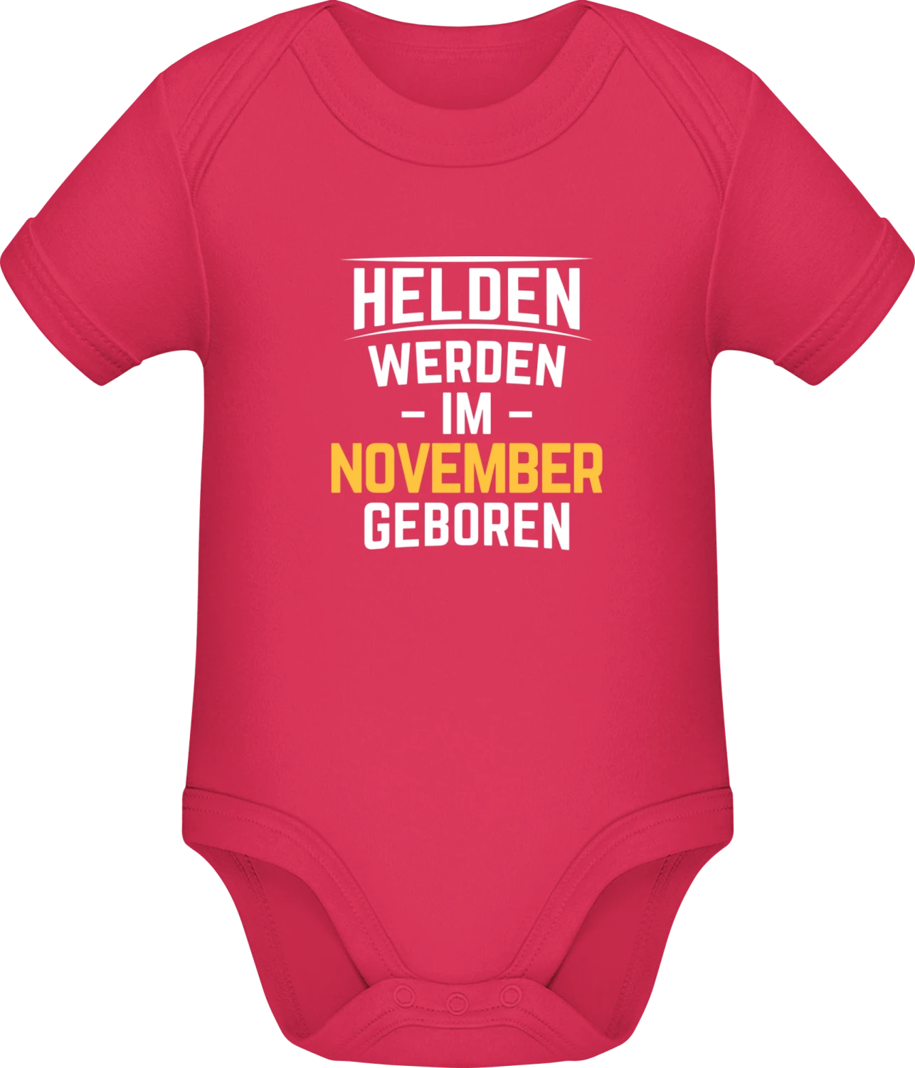 Helden werden im November geboren - Sorbet Sonar SSL organic babybodsuit - Front