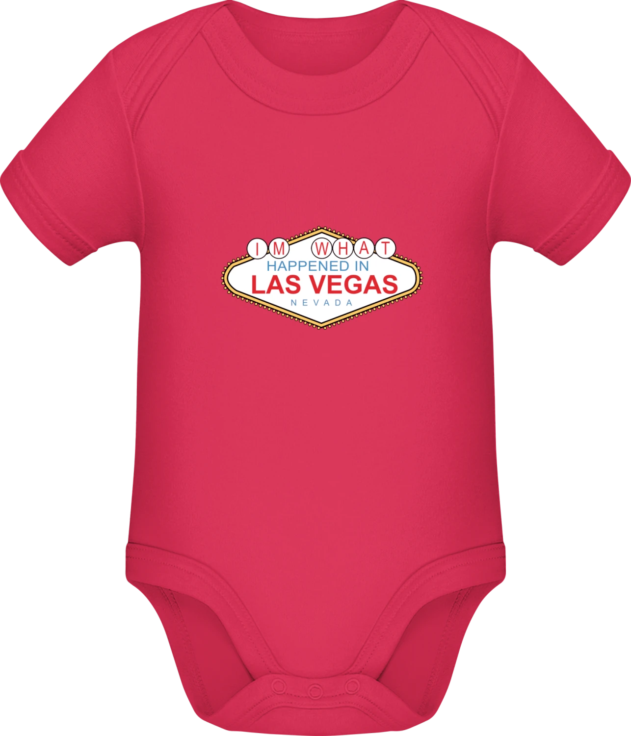 I'm what happened in Las Vegas - Sorbet Sonar SSL organic babybodsuit - Front