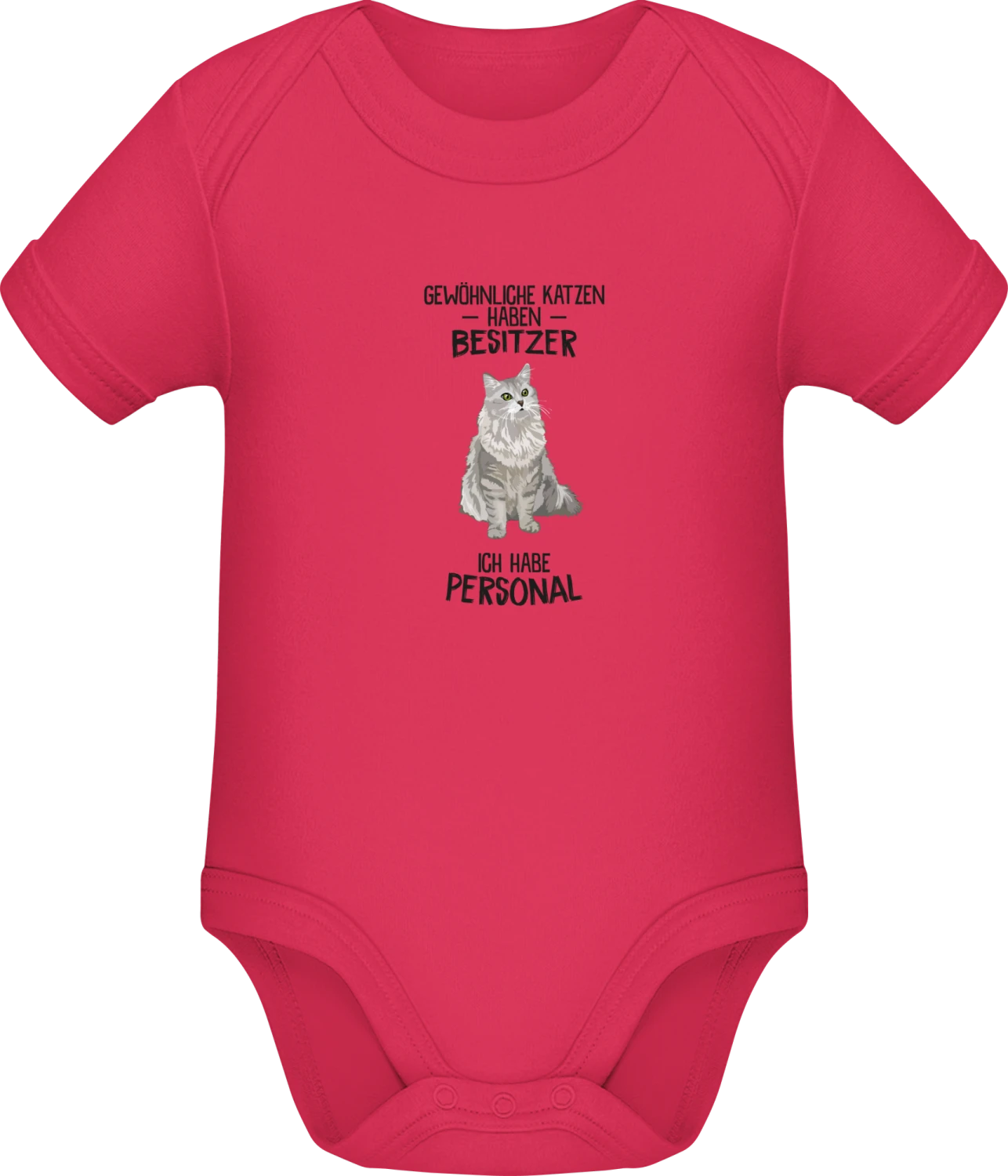 Gewöhnliche Katzen haben Besitzer - Sorbet Sonar SSL organic babybodsuit - Front