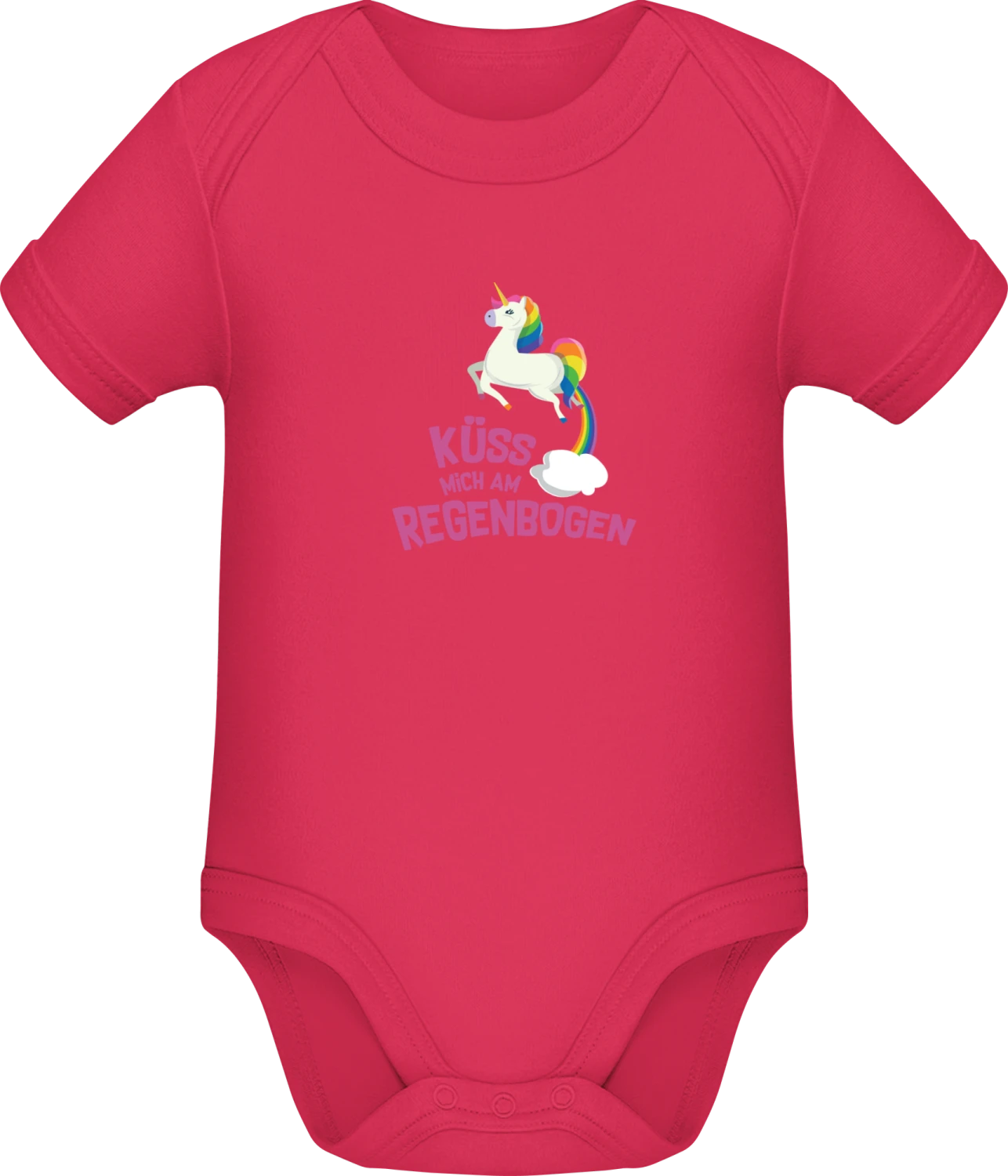 Küss mich am Regenbogen - Sorbet Sonar SSL organic babybodsuit - Front