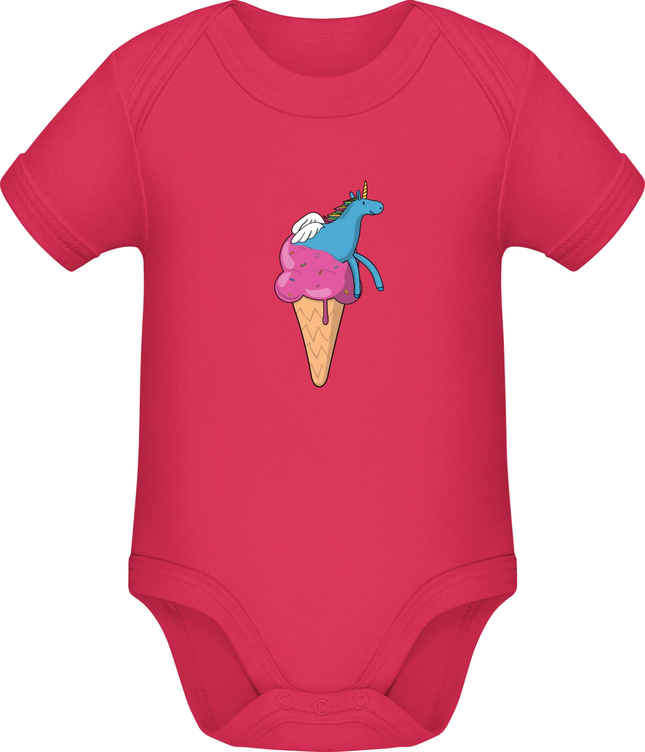 Ice Cream Unicorn - Sorbet Sonar SSL organic babybodsuit - Front