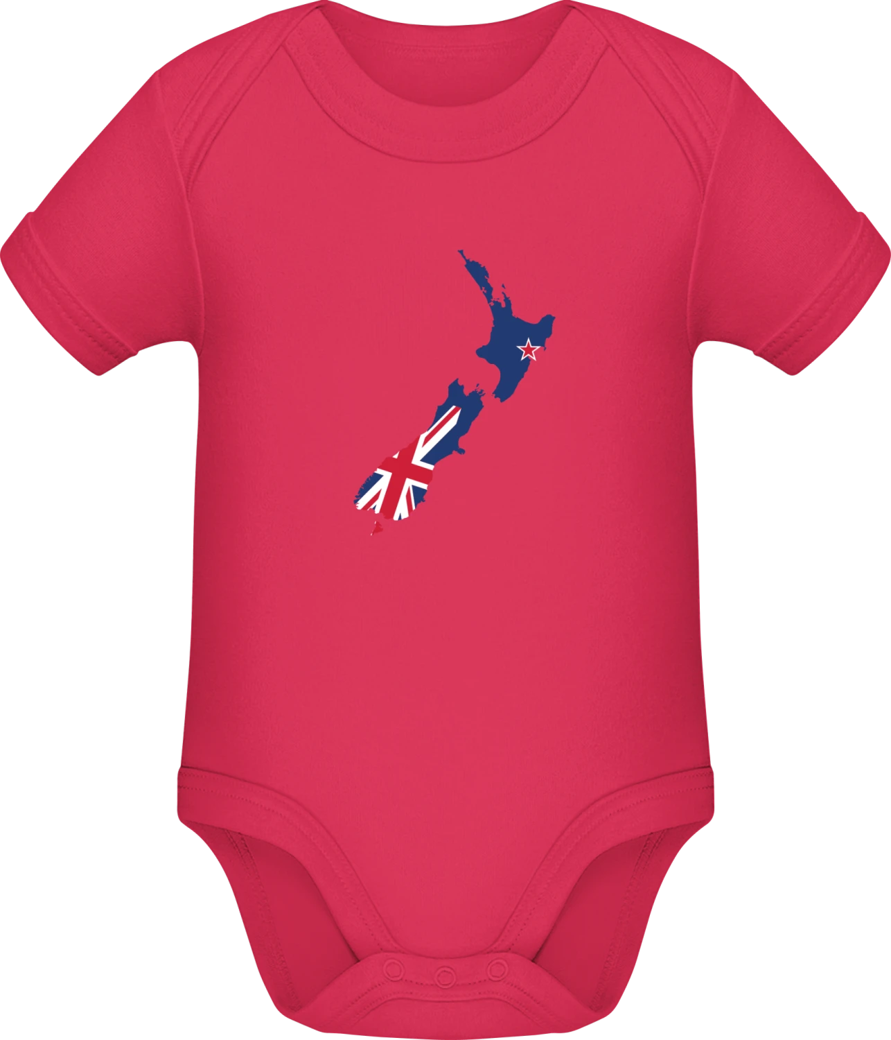 New Zealand Flag - Sorbet Sonar SSL organic babybodsuit - Front