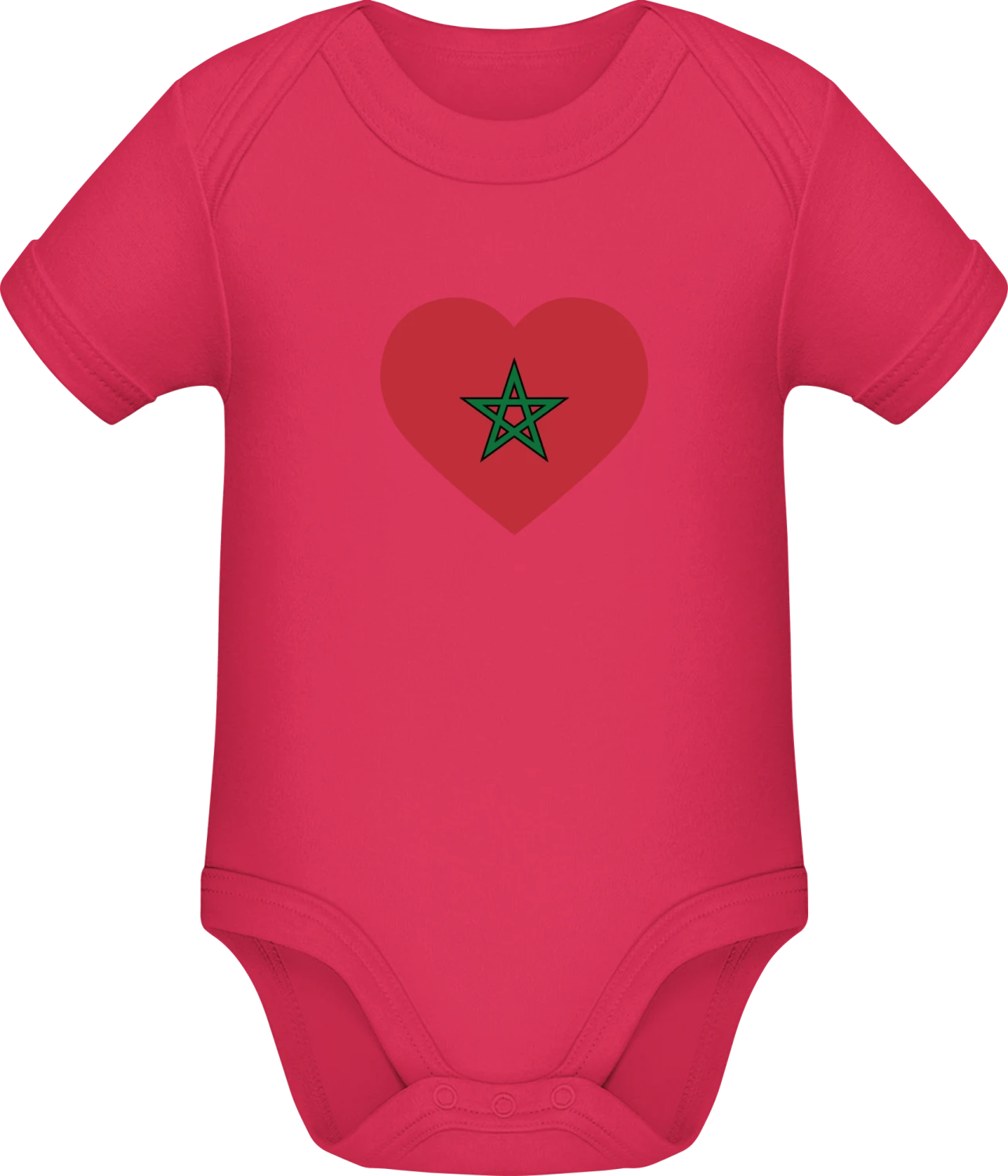 Morocco Heart Flag - Sorbet Sonar SSL organic babybodsuit - Front