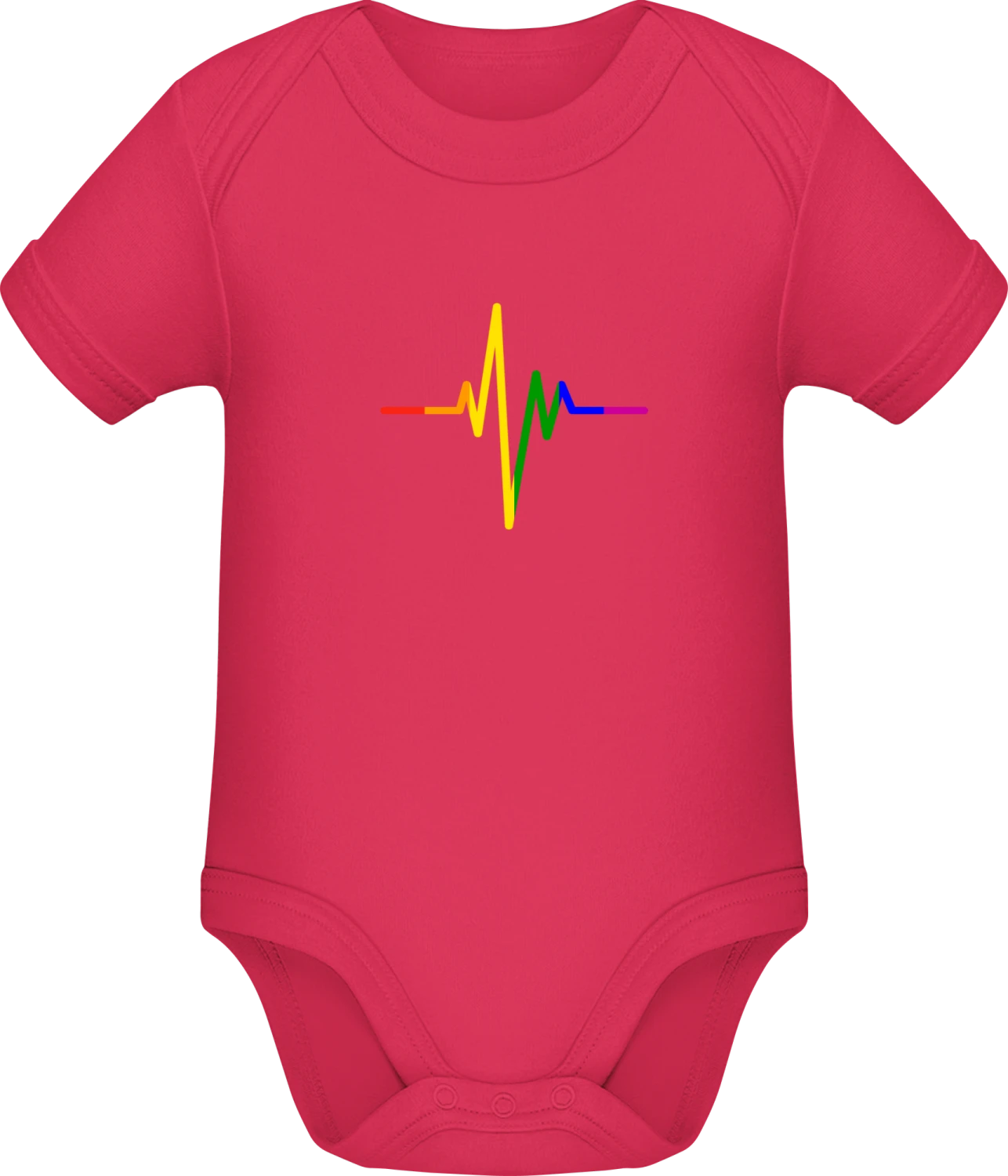 Rainbow Pulse - Sorbet Sonar SSL organic babybodsuit - Front