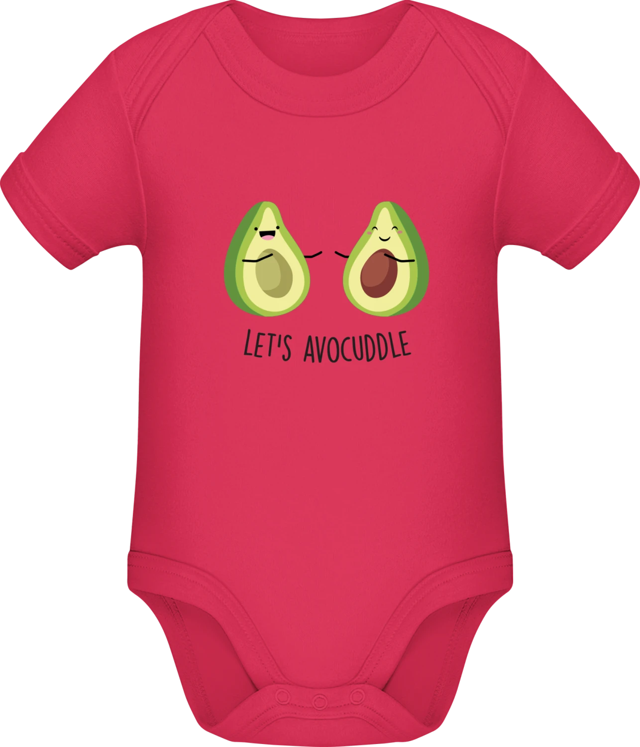 Let's Avocuddle - Sorbet Sonar SSL organic babybodsuit - Front