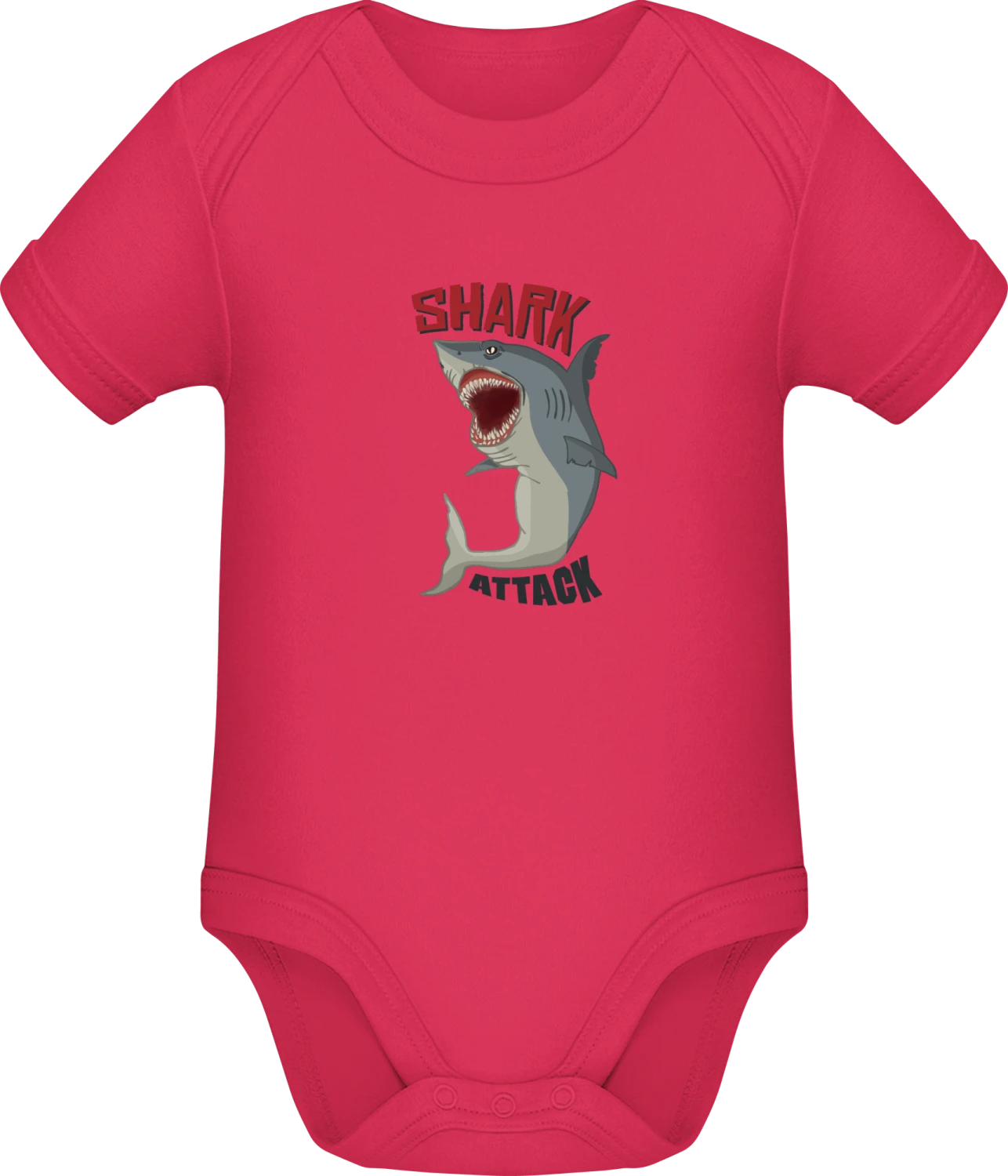 Shark Attack Scarry - Sorbet Sonar SSL organic babybodsuit - Front