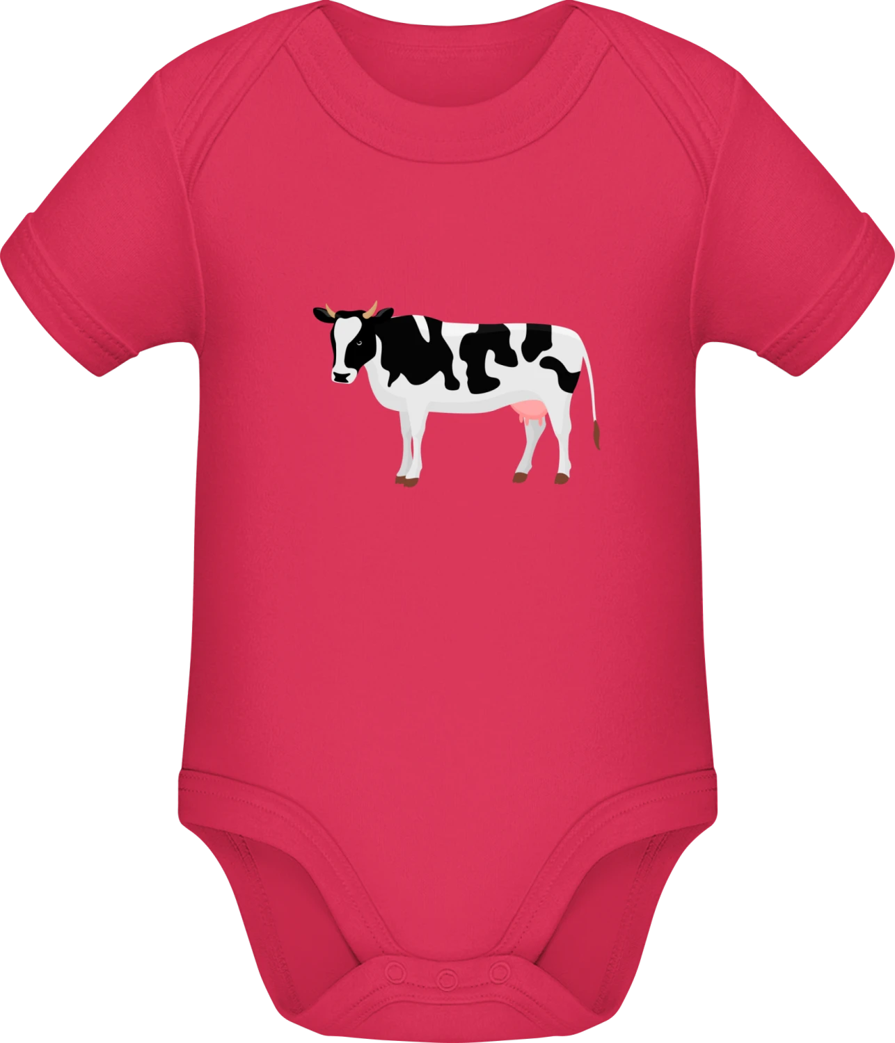 Cow Illu - Sorbet Sonar SSL organic babybodsuit - Front