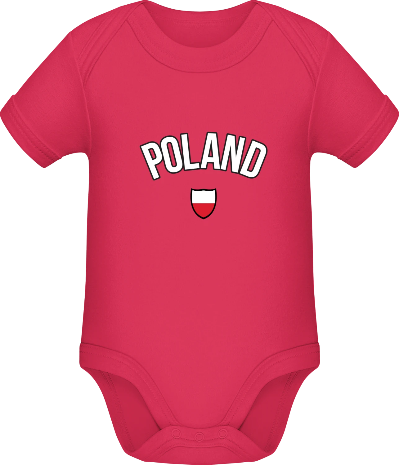 POLAND Football Fan - Sorbet Sonar SSL organic babybodsuit - Front