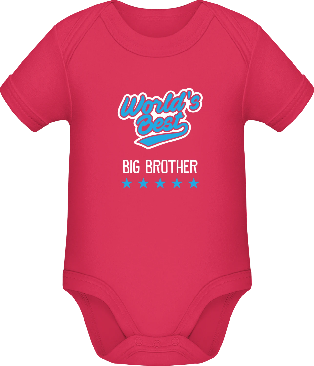 World's Best Big Brother - Sorbet Sonar SSL organic babybodsuit - Front