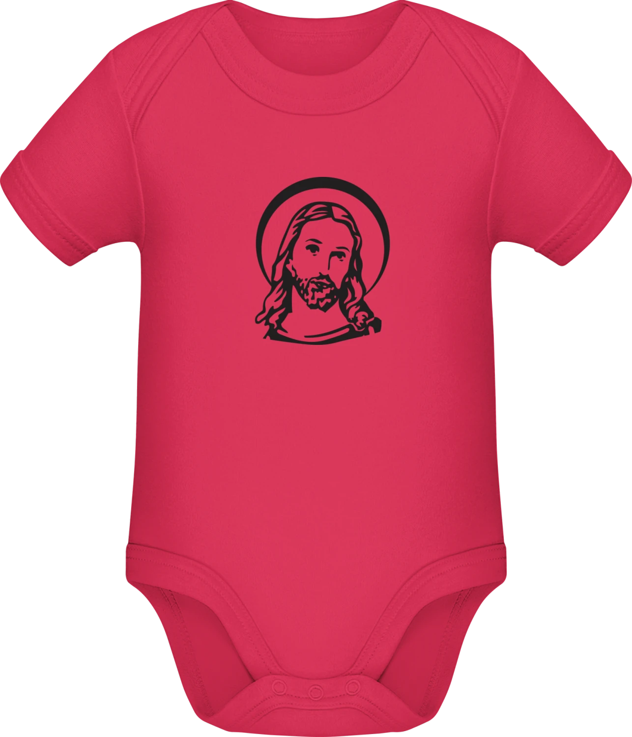 Jesus Icon Symbol - Sorbet Sonar SSL organic babybodsuit - Front