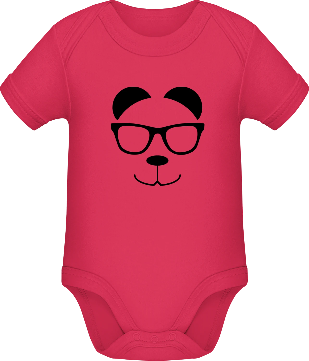 Panda Bear Nerd - Sorbet Sonar SSL organic babybodsuit - Front