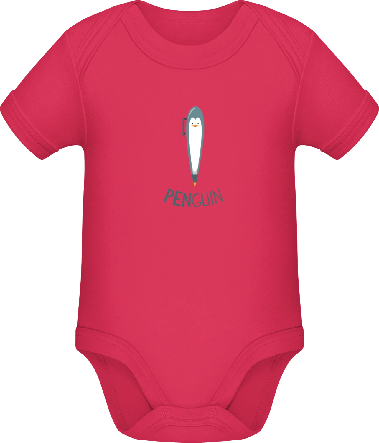 Penguin Fun - Sorbet Sonar SSL organic babybodsuit - Front